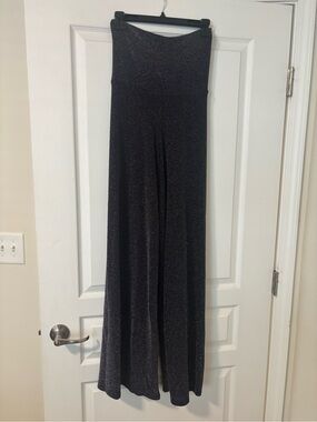 Black & Silver Knit glittery pants